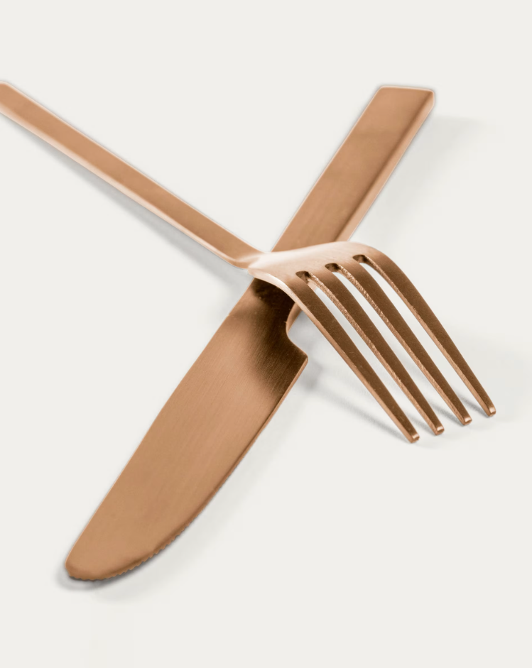 Súprava príbora KELDA medená