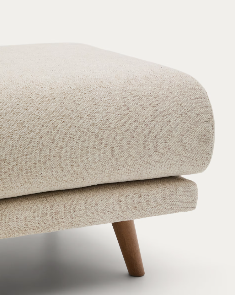 Pouf in the Sielilian fabric karin cream