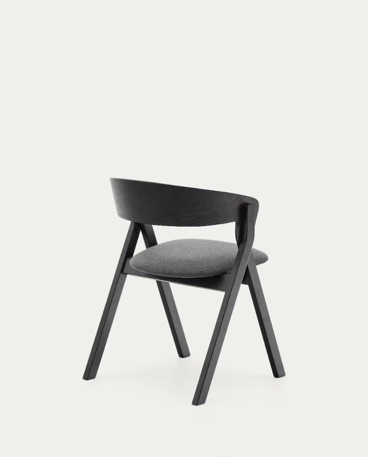 Stolička GODIA jaseňová dyha s čiernym povrchom