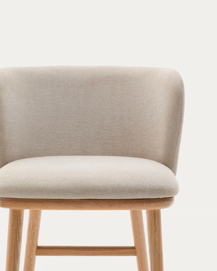 Ciselia beige bar chair szenil with a bright base