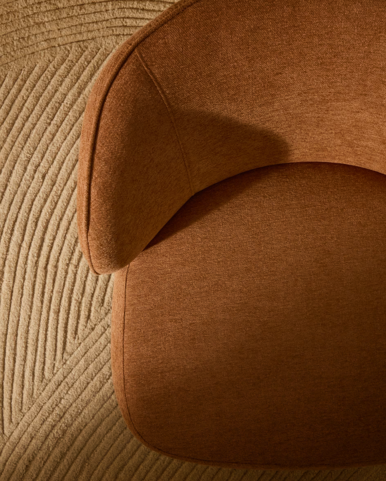 Fotel s jemným vláknom ULIT tehlový