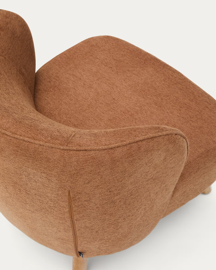 Fotel s jemným vláknom ULIT tehlový