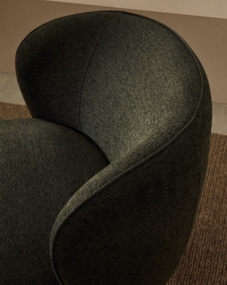 Fotel z chenilu ULIT zelený