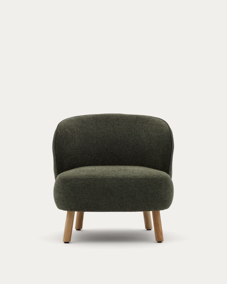 Fotel z chenilu ULIT zelený