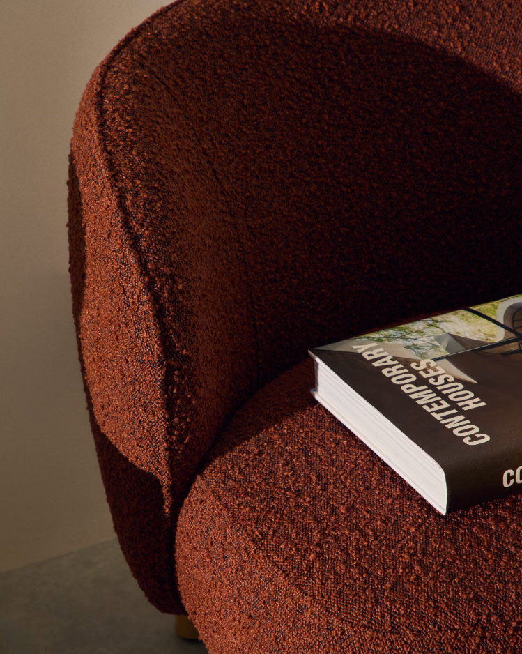 Fotel ULIT tehlový boucle