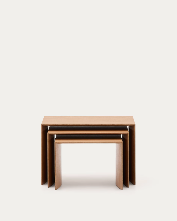 Súprava bočných stolíkov LITTO dýha z duba