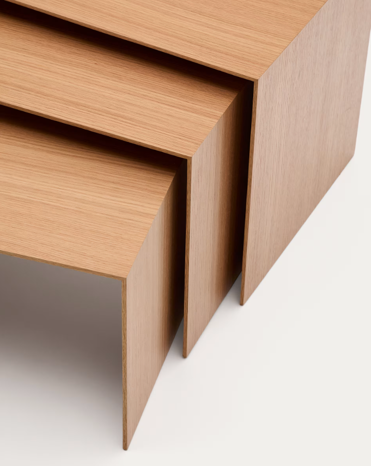 Súprava bočných stolíkov LITTO dýha z duba