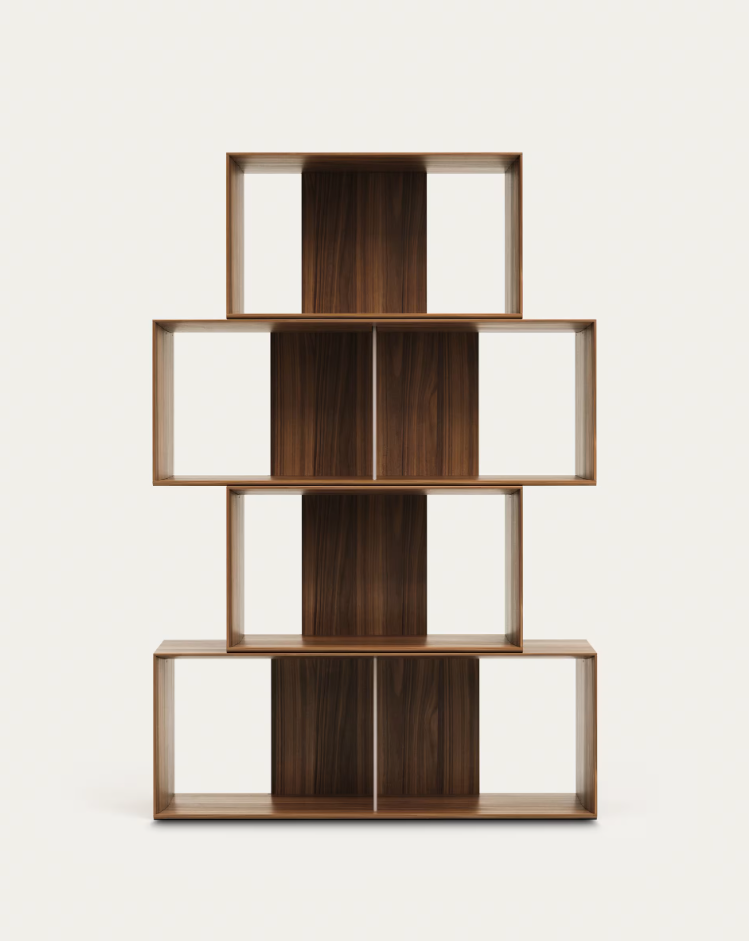 Regál 4-modulový LITTO orechový dyha