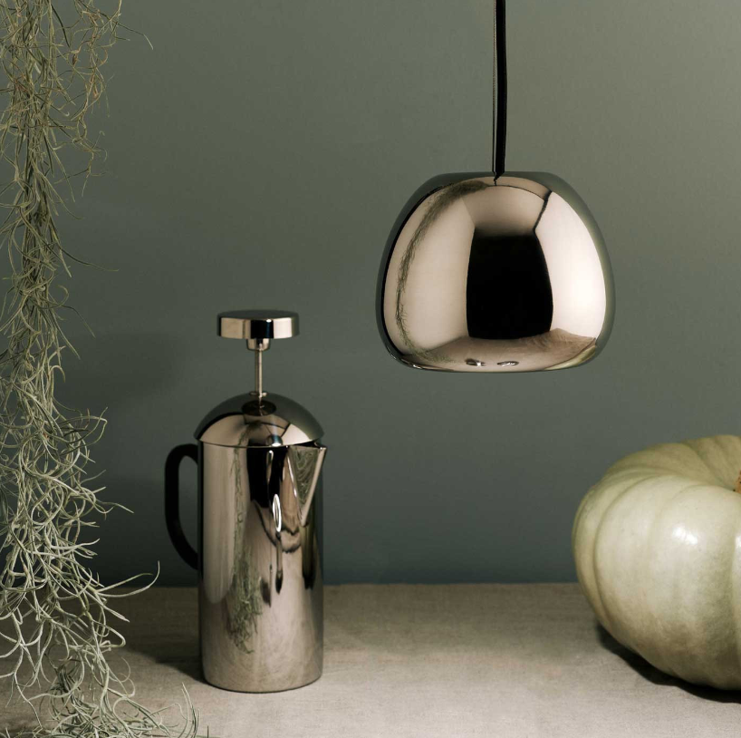 Silver pendant lamp VOID