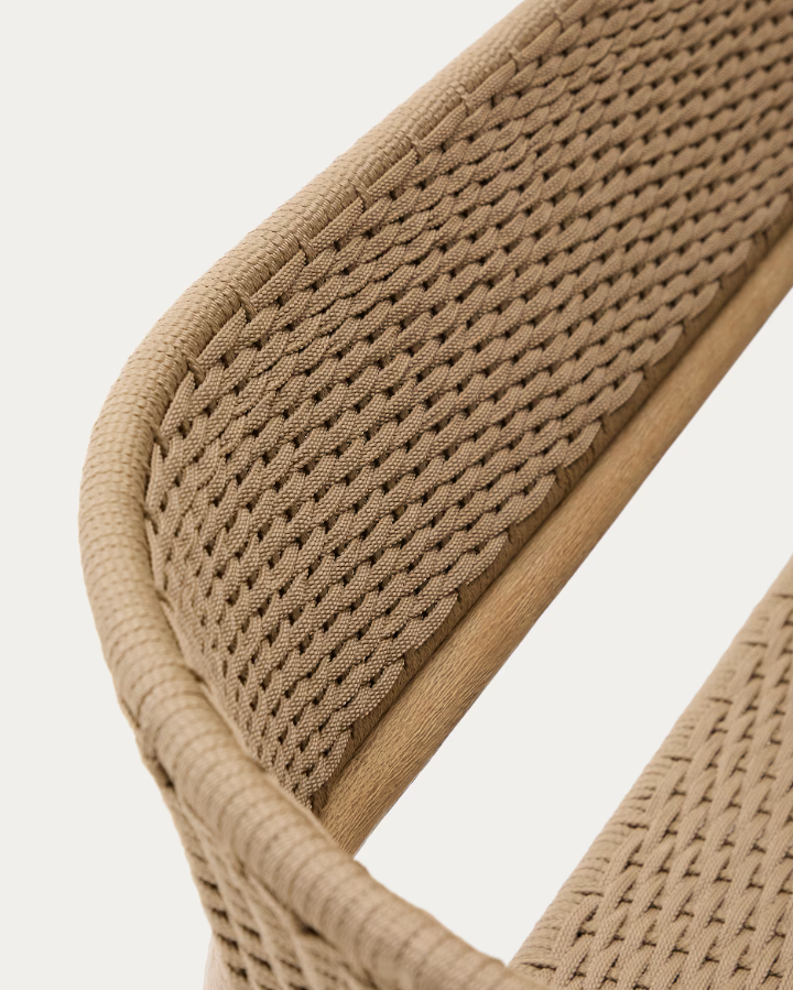 Záhradná pohovka ARINELLA z ľahkého akáciového dreva s béžovým povrazom