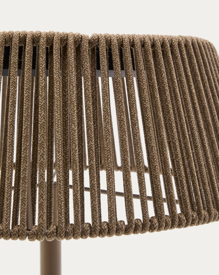 Záhradná podlahová lampa ALDET hnedo-sivá s lanom