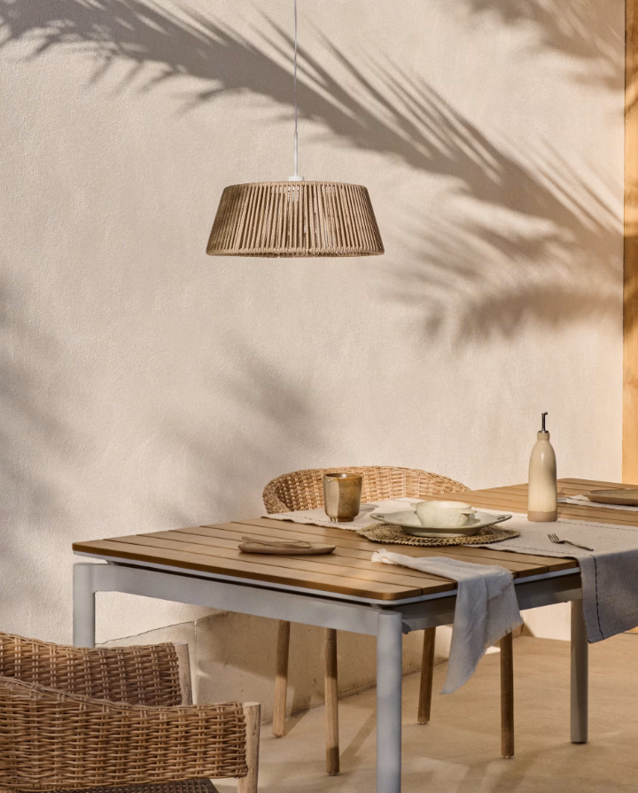 Abažúr ALDET hnedo-sivá šnúra