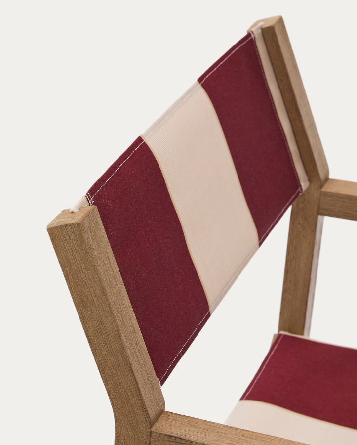 Folding chair of Vilara Bordo-Bega with an acacia base