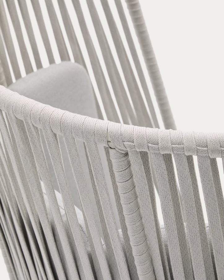 Záhradné kreslo s vysokým operadlom SACONCA šedé