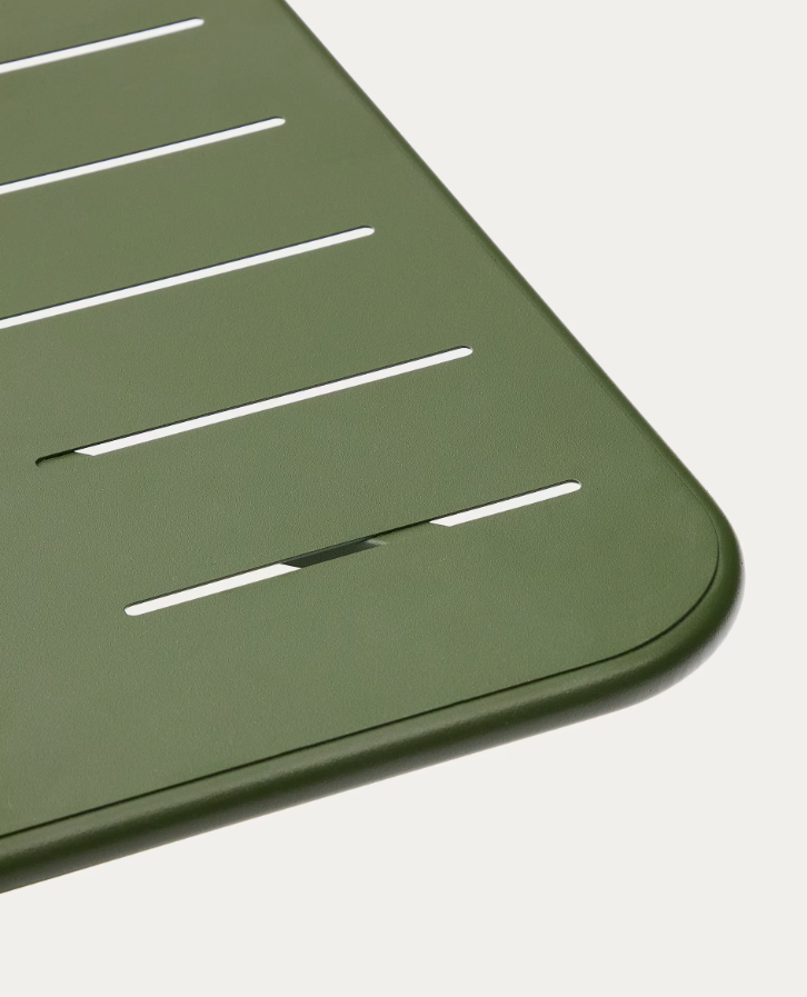 Záhradný stolík BRAI zelená oceľ