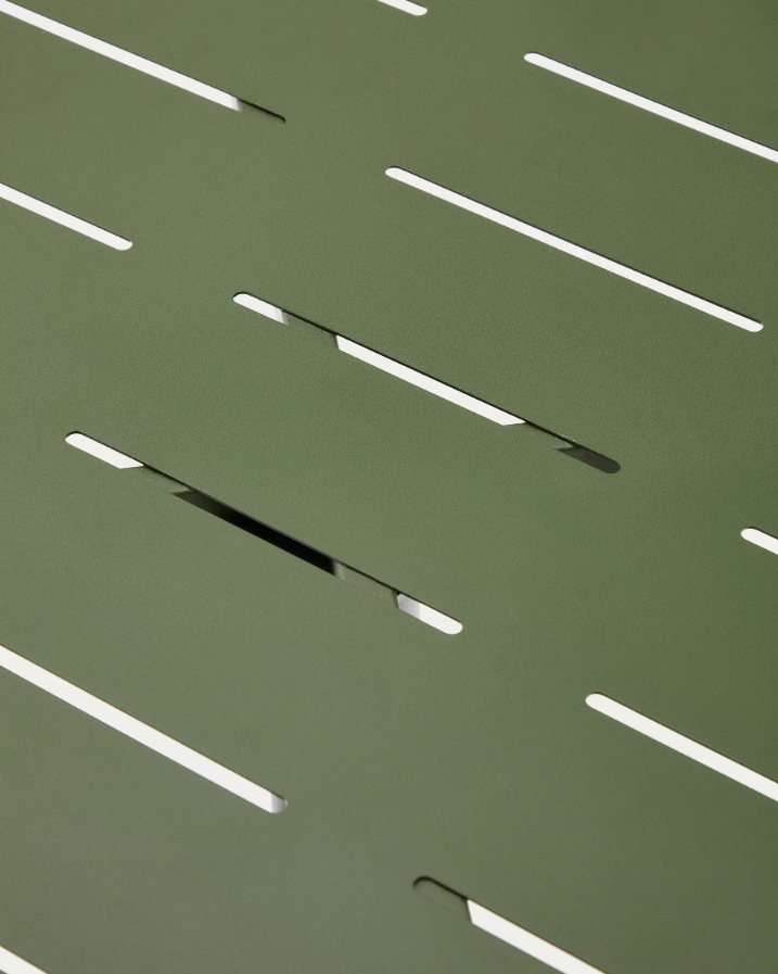 Záhradný stolík BRAI zelená oceľ