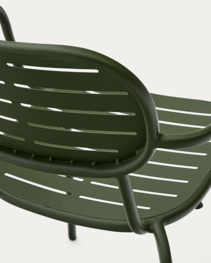 Garden chair with armrests Brai Green Stal