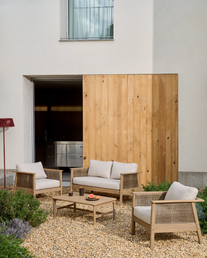 Set of garden furniture alabe acacia wood