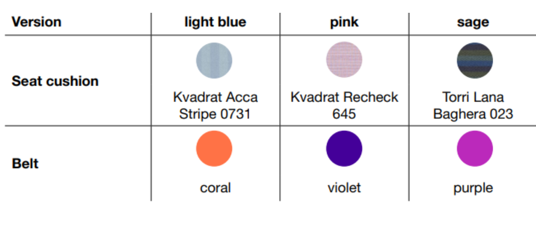 TWAIN ottoman customized with a light beech base