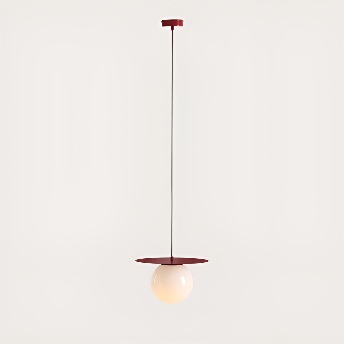 Hanging lamp burgundy loop