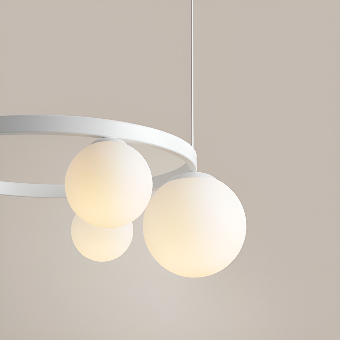 Hanging lamp Garda Quatro Ring White
