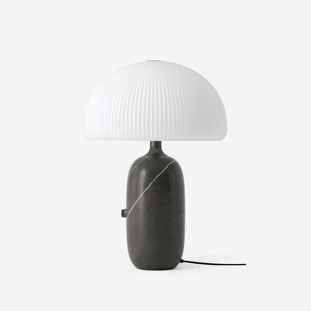 Stolná lampa SCULPTURE šedý mramor
