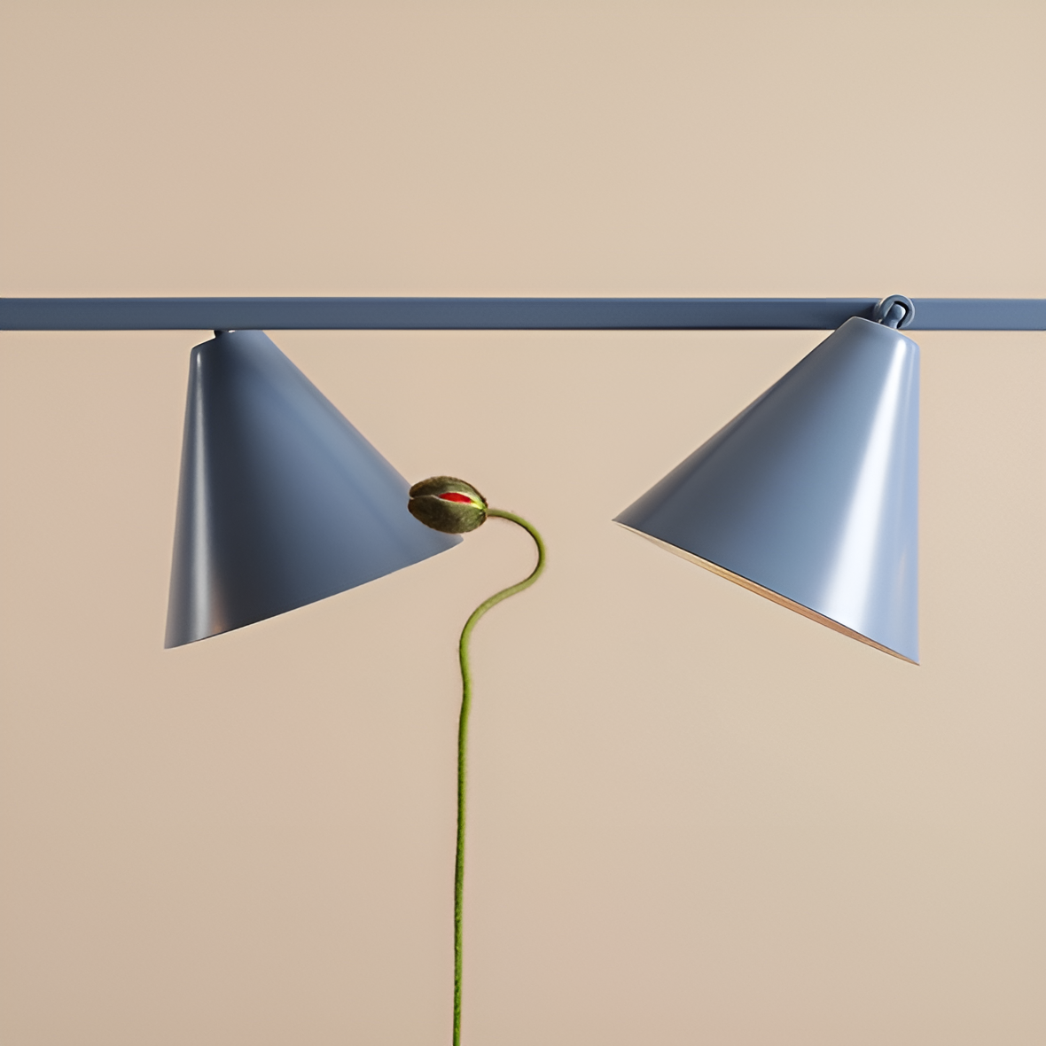 Závesná lampa FORM QUATRO modrá