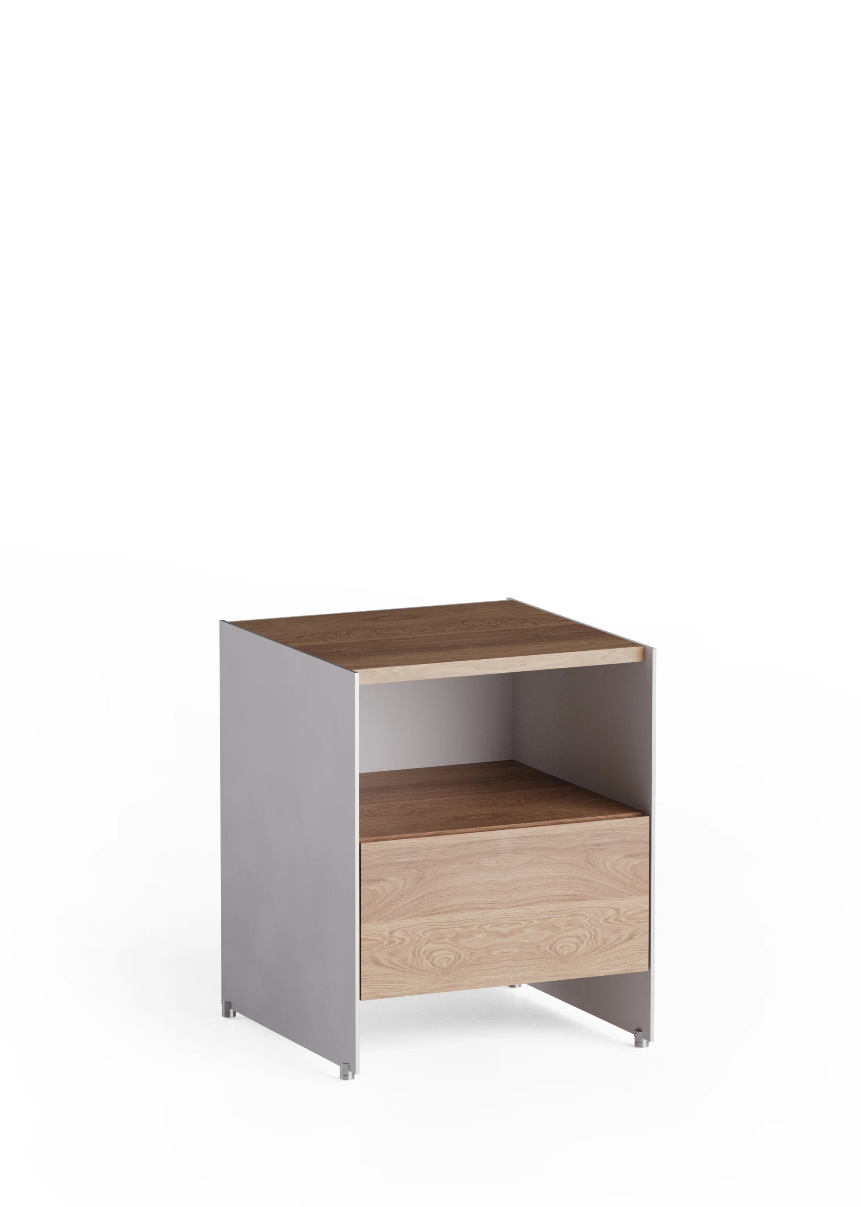 Skriňa ALOOX 40 z dubového dreva s hliníkovým povrchom