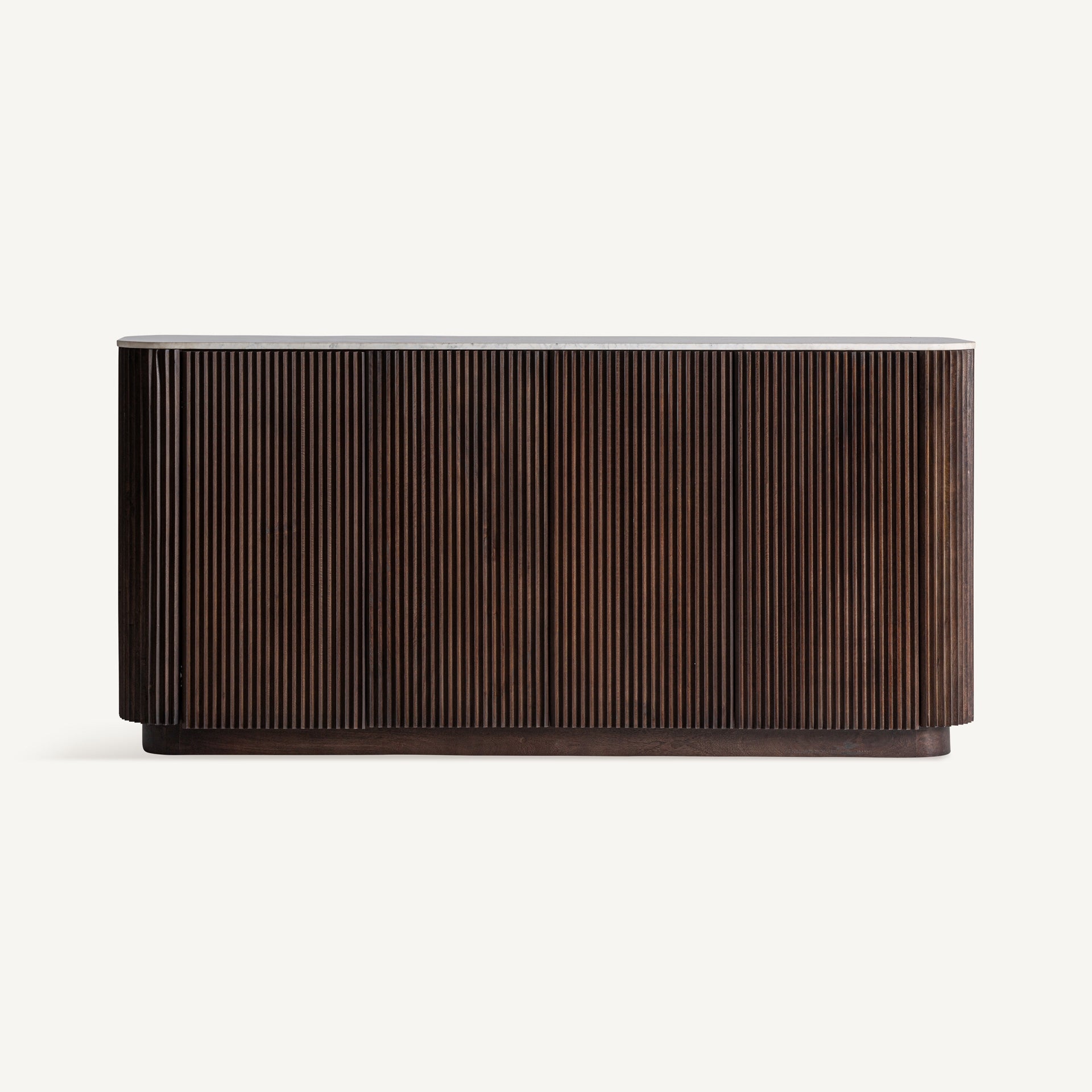 KALEH Mango Wood Chest of Drawers with Marble Top