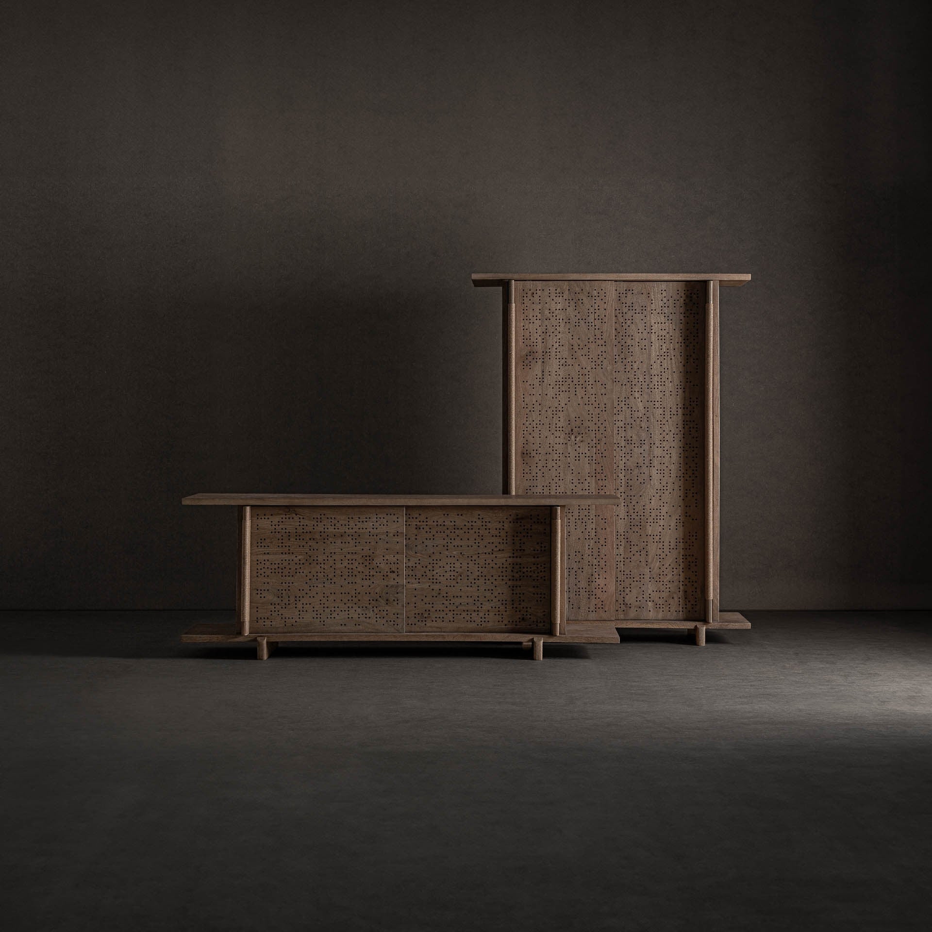 Skriňa JACQUARD mango drevo