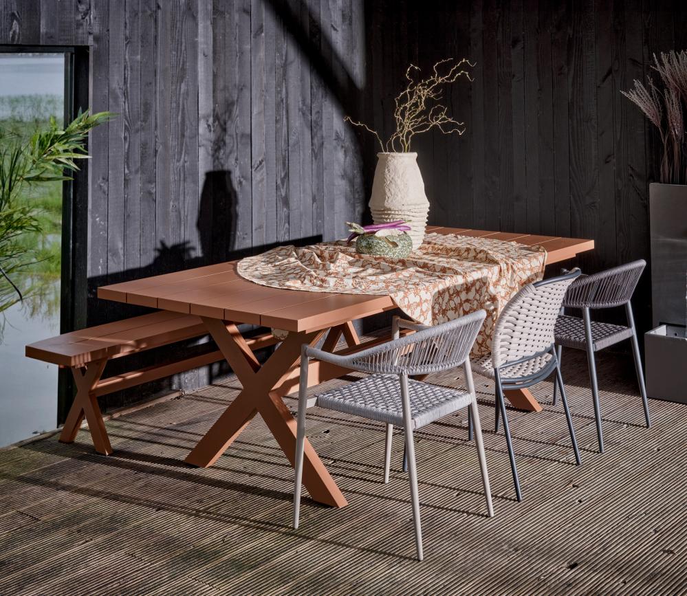 YELLOW light gray garden chair set