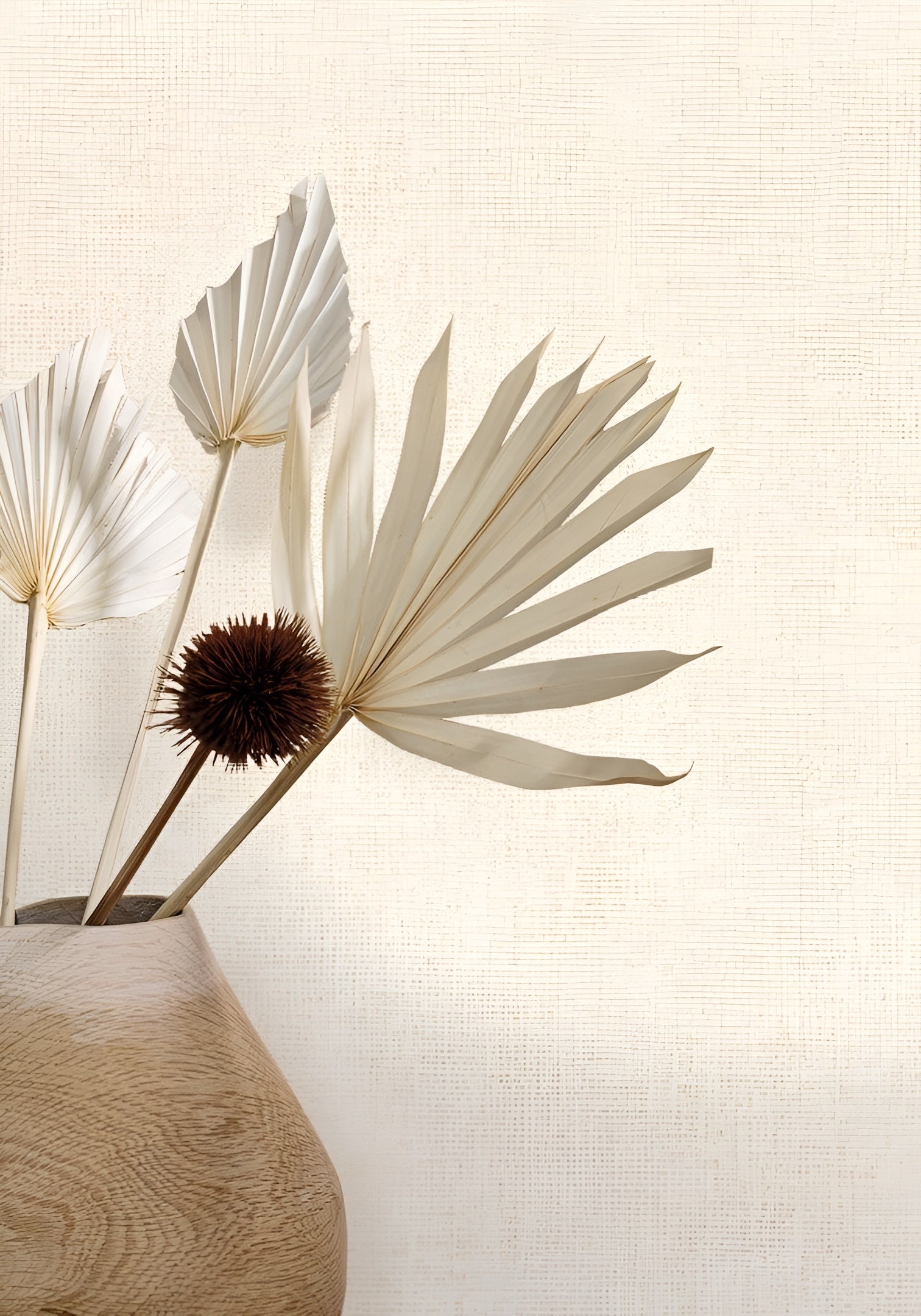 Structural wallpaper imitating linen TENERE - SABLE beige