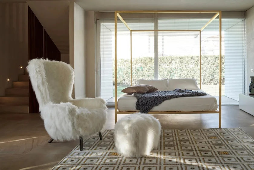 Fotel GUELFO FUR biały