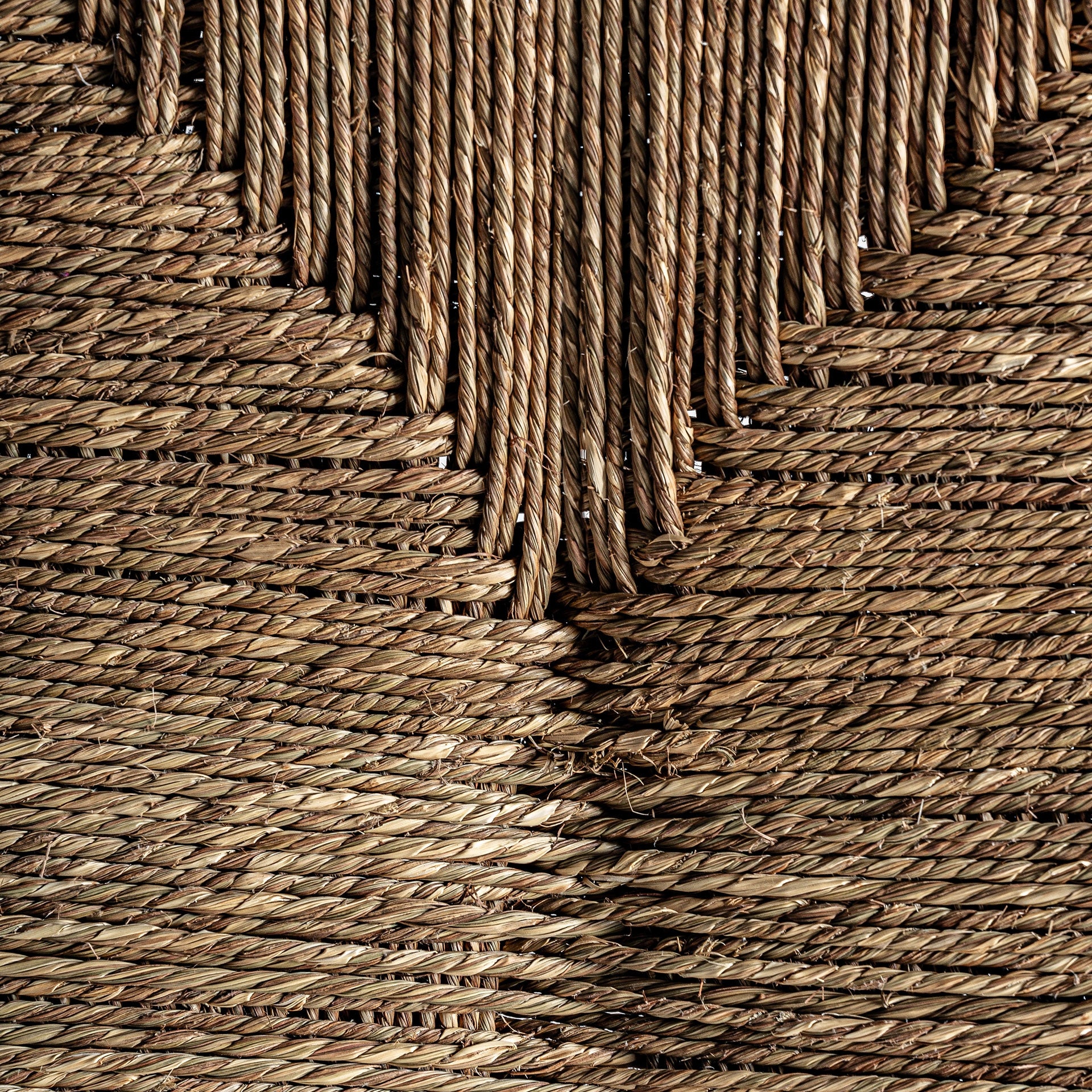 TASSAROLO Bench in Mango Wood with Jute Seat