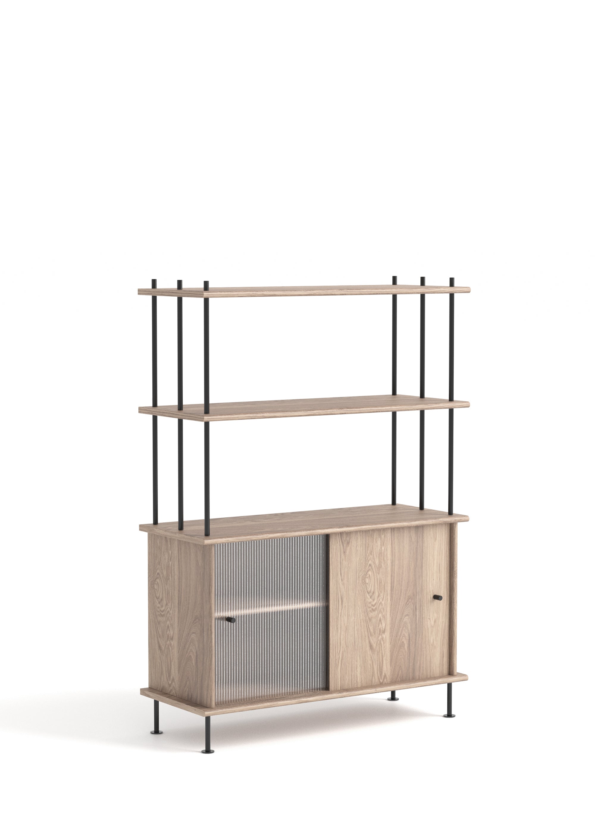 BAVA Cabinet 100 Whitewashed Oak Wood