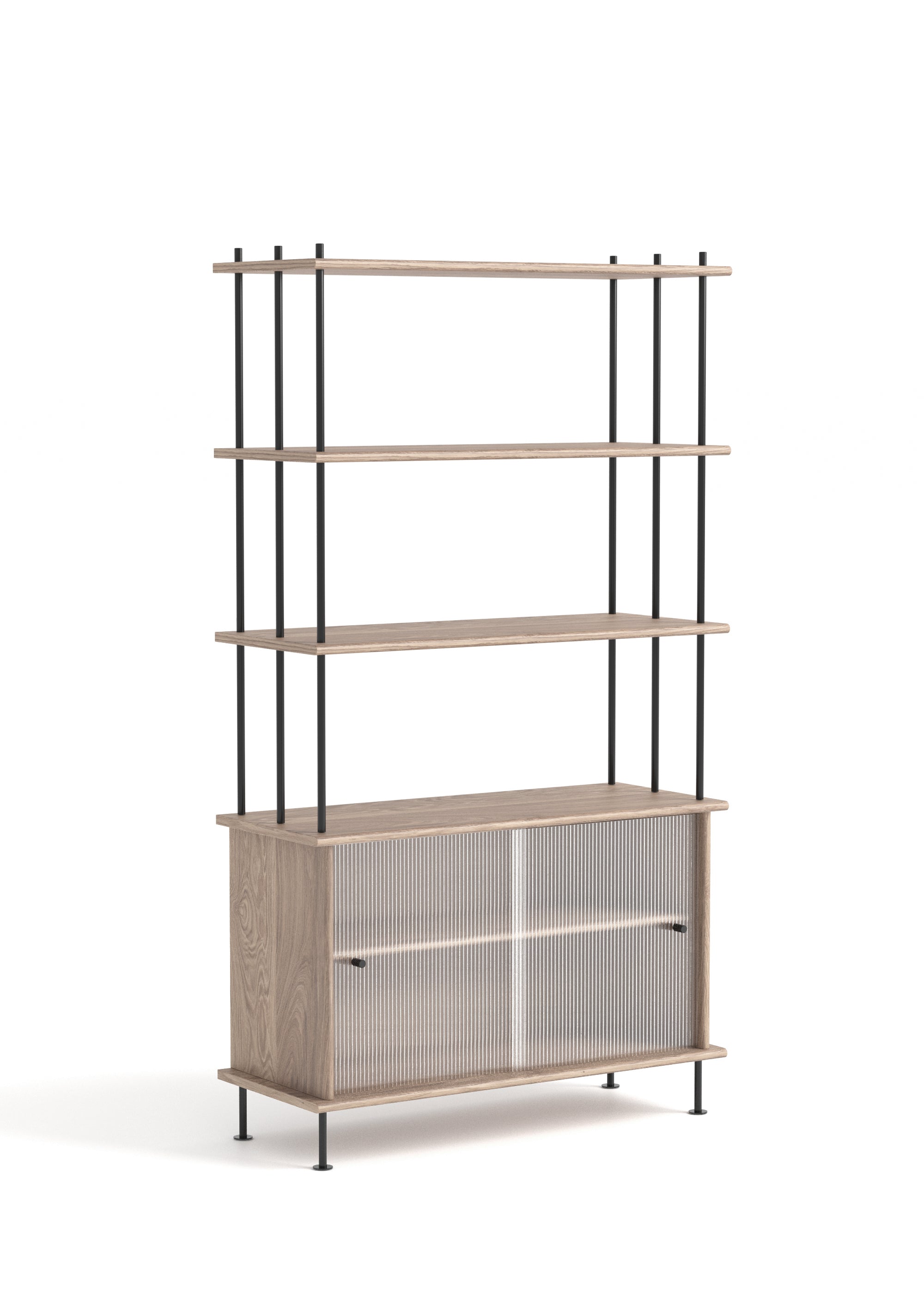 BAVA Cabinet 100 Whitewashed Oak Wood