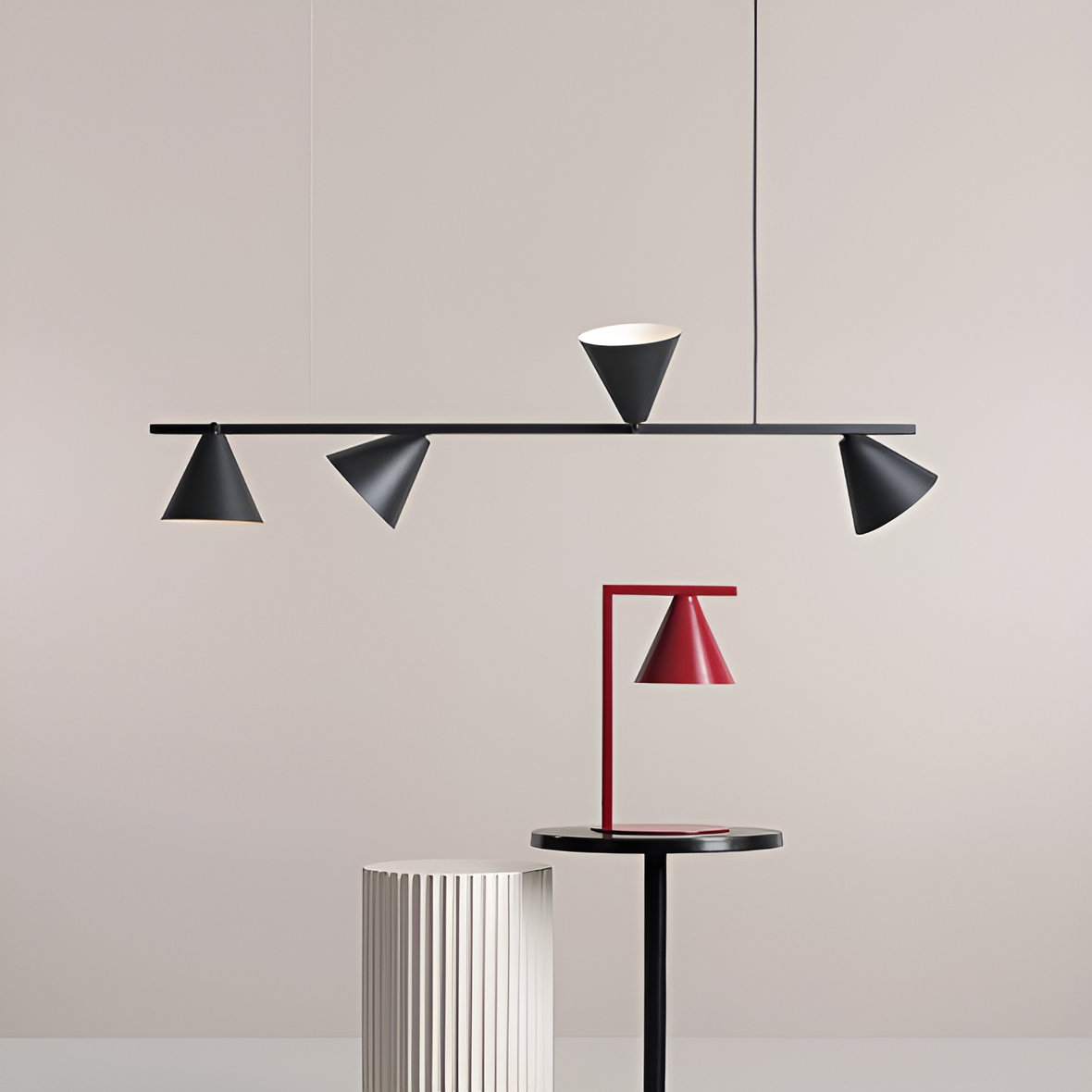 Hanging lamp Quatro black