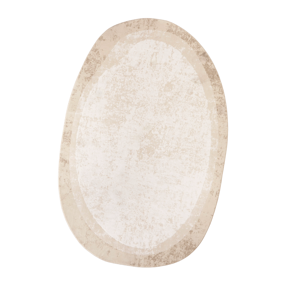 Cream oval rug BEAN