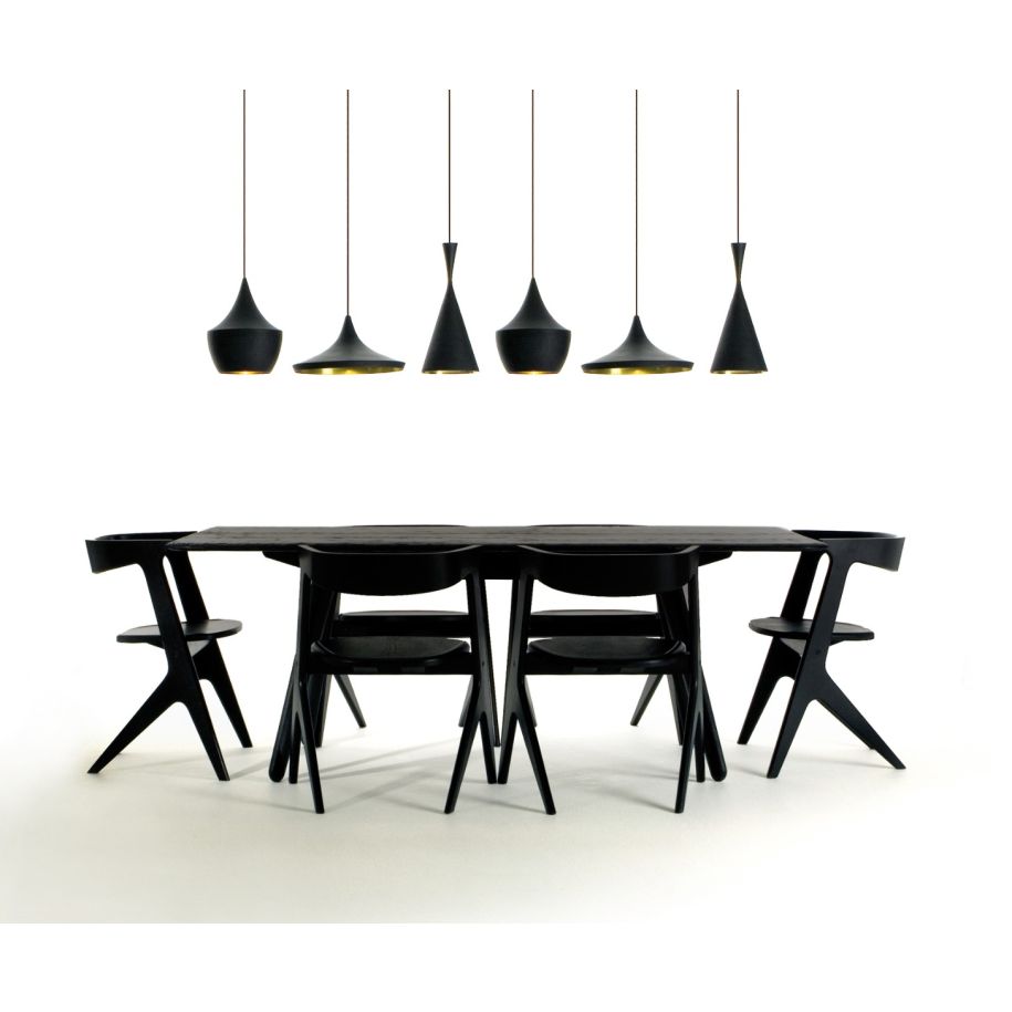 Závesná lampa BEAT čierna s medenou