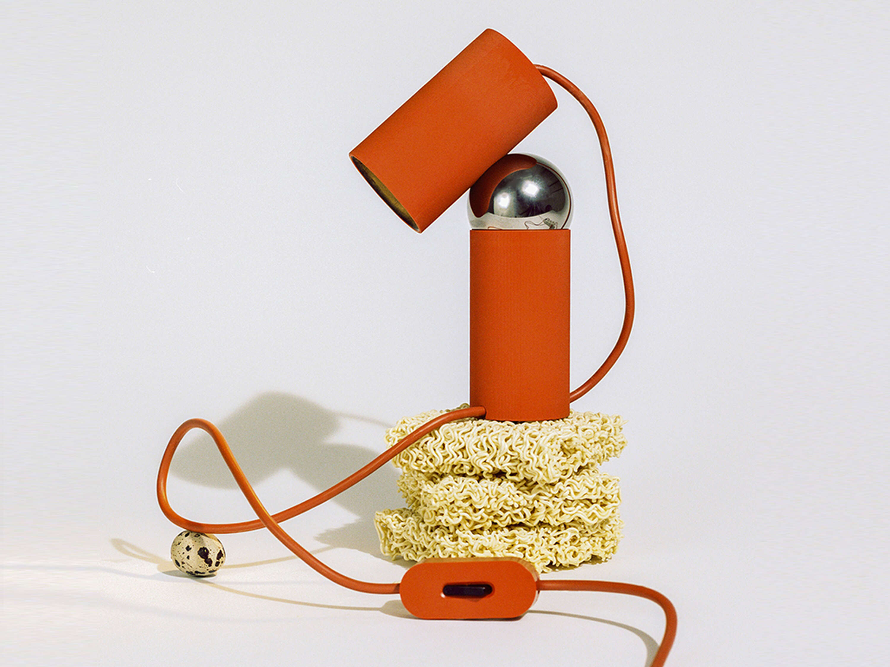 Stolná lampa BILBOQUET červená pomarančová