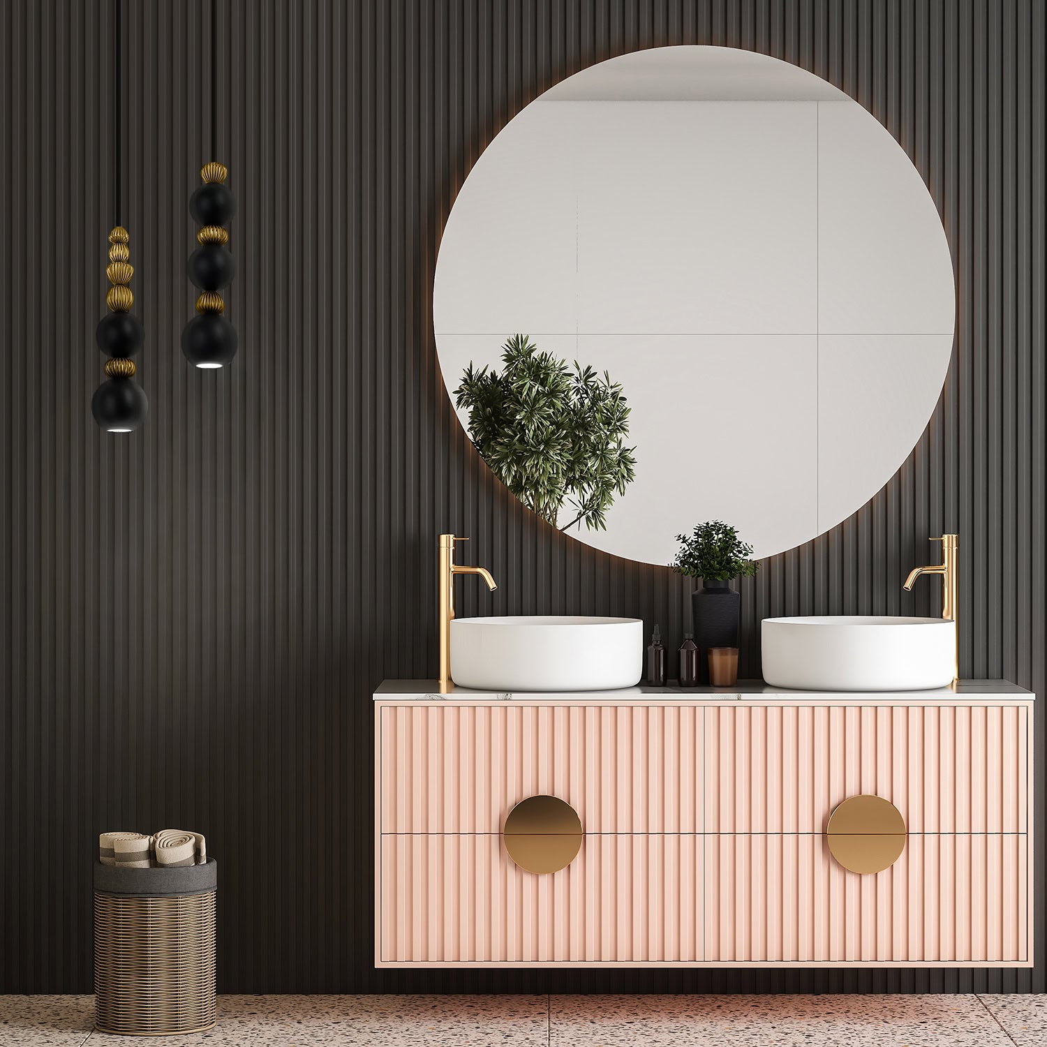 BOLA QUEEN brass pendant lamp