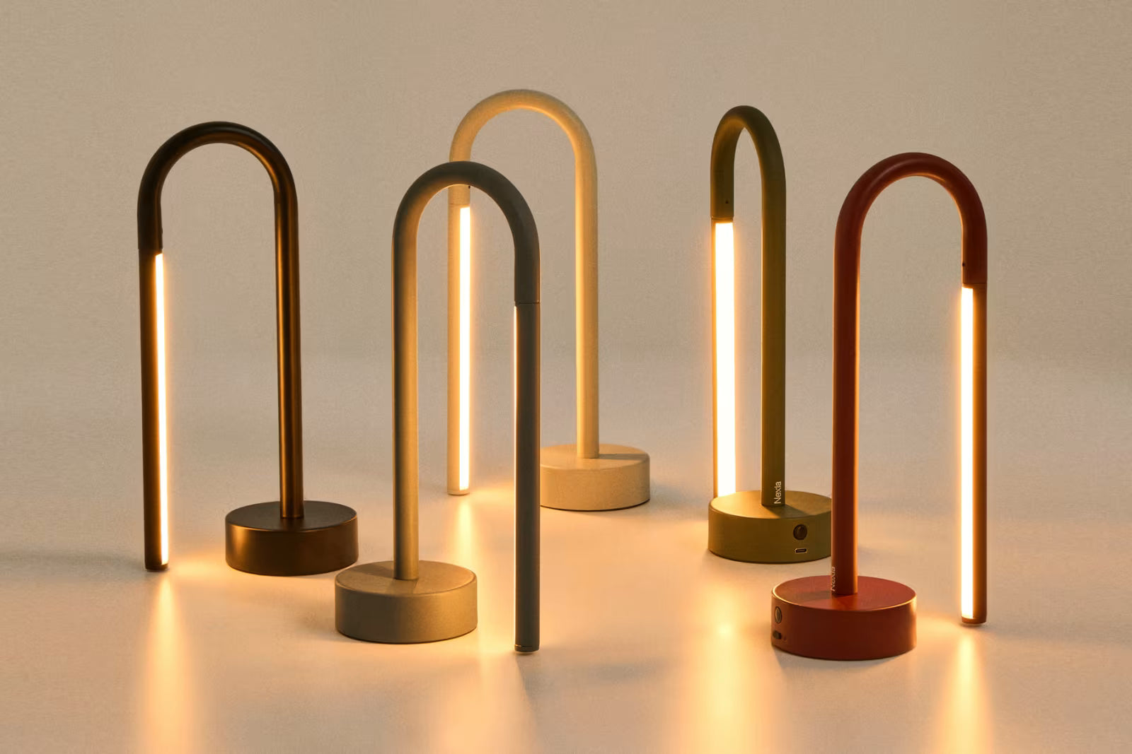 Prenosná lampa BOW svetlosivá