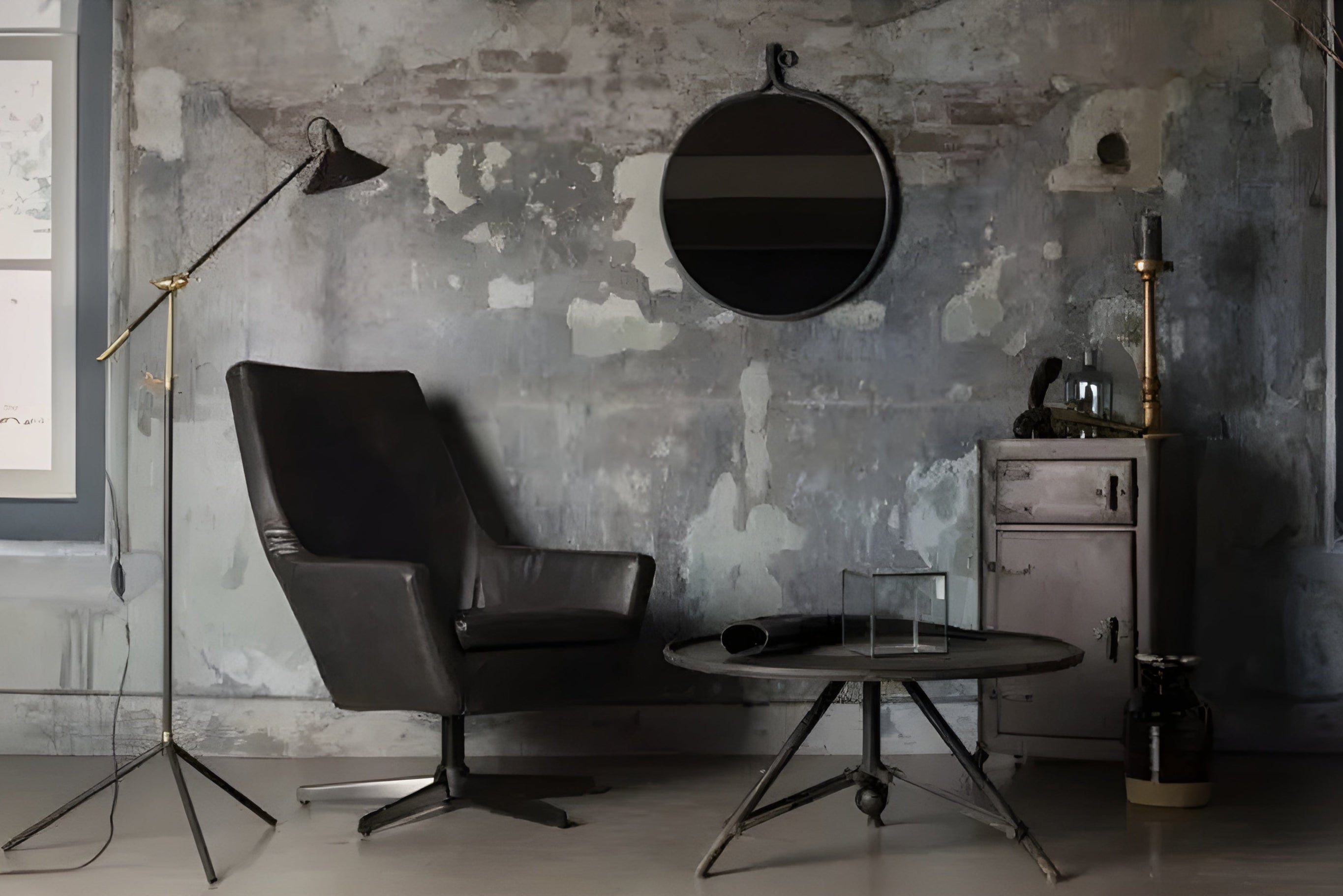 Priemyselný čierny konferenčný stolík BROK