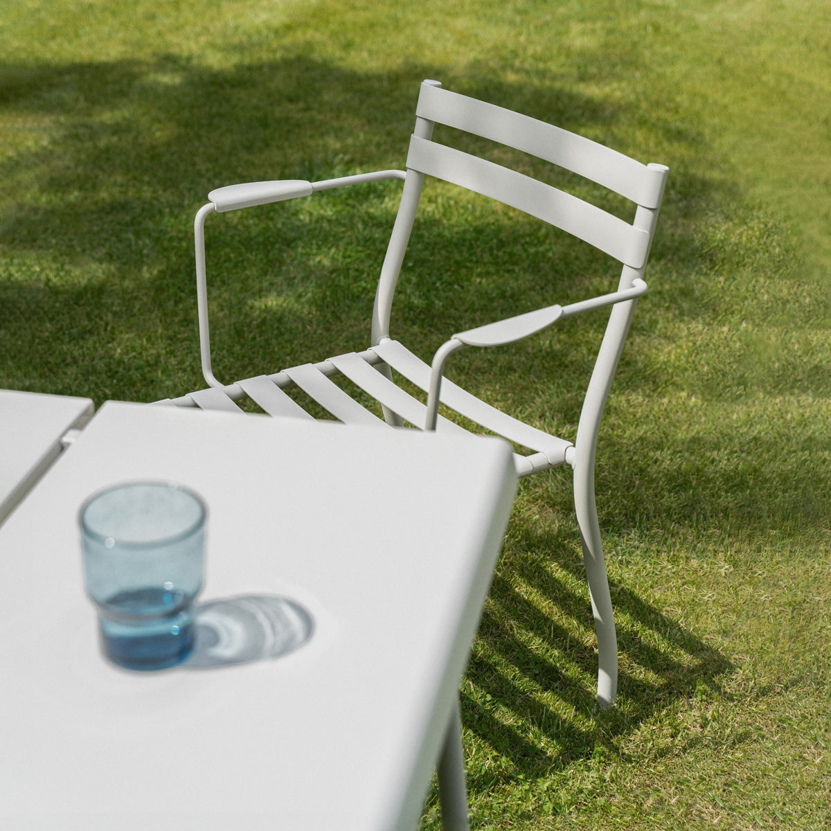 Galvanized steel square table