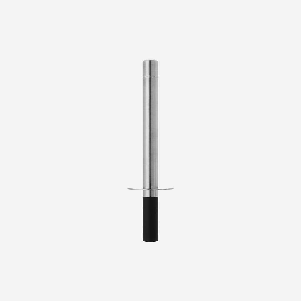 Vertical toilet paper holder VIPP in steel with black
