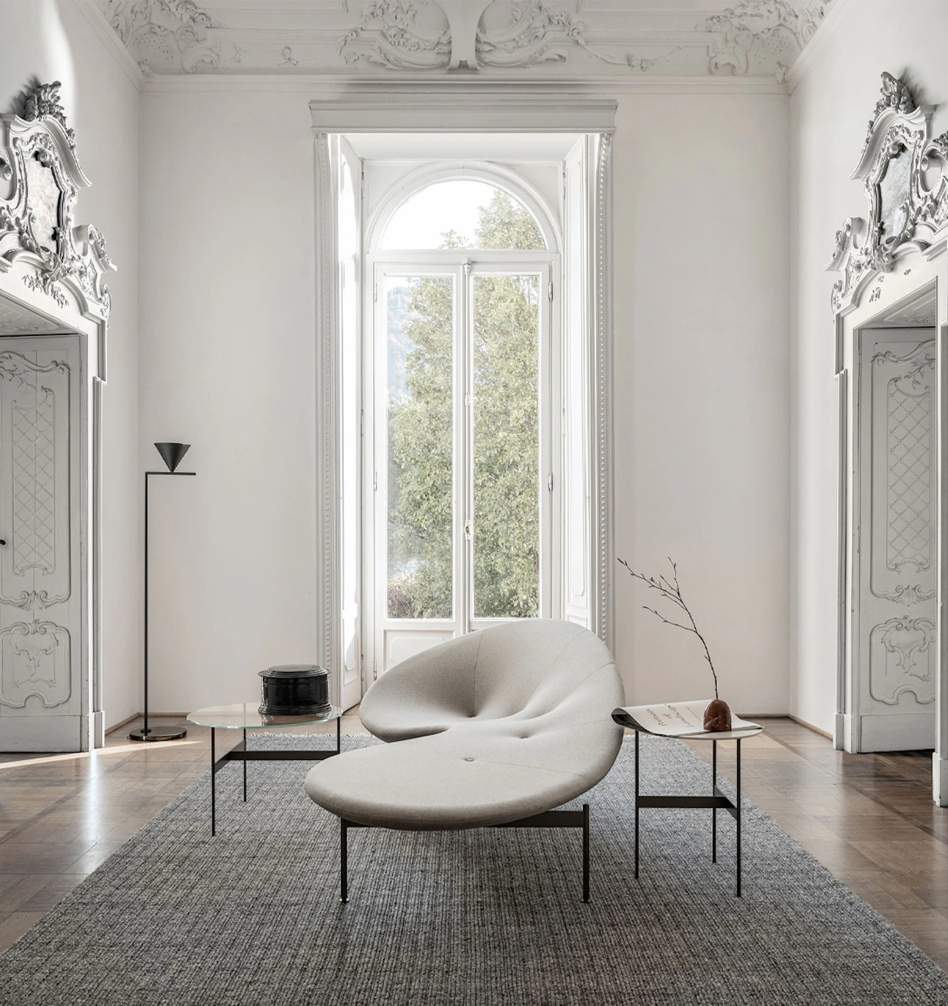 Stojaca lampa CAPTAIN FLINT šedá