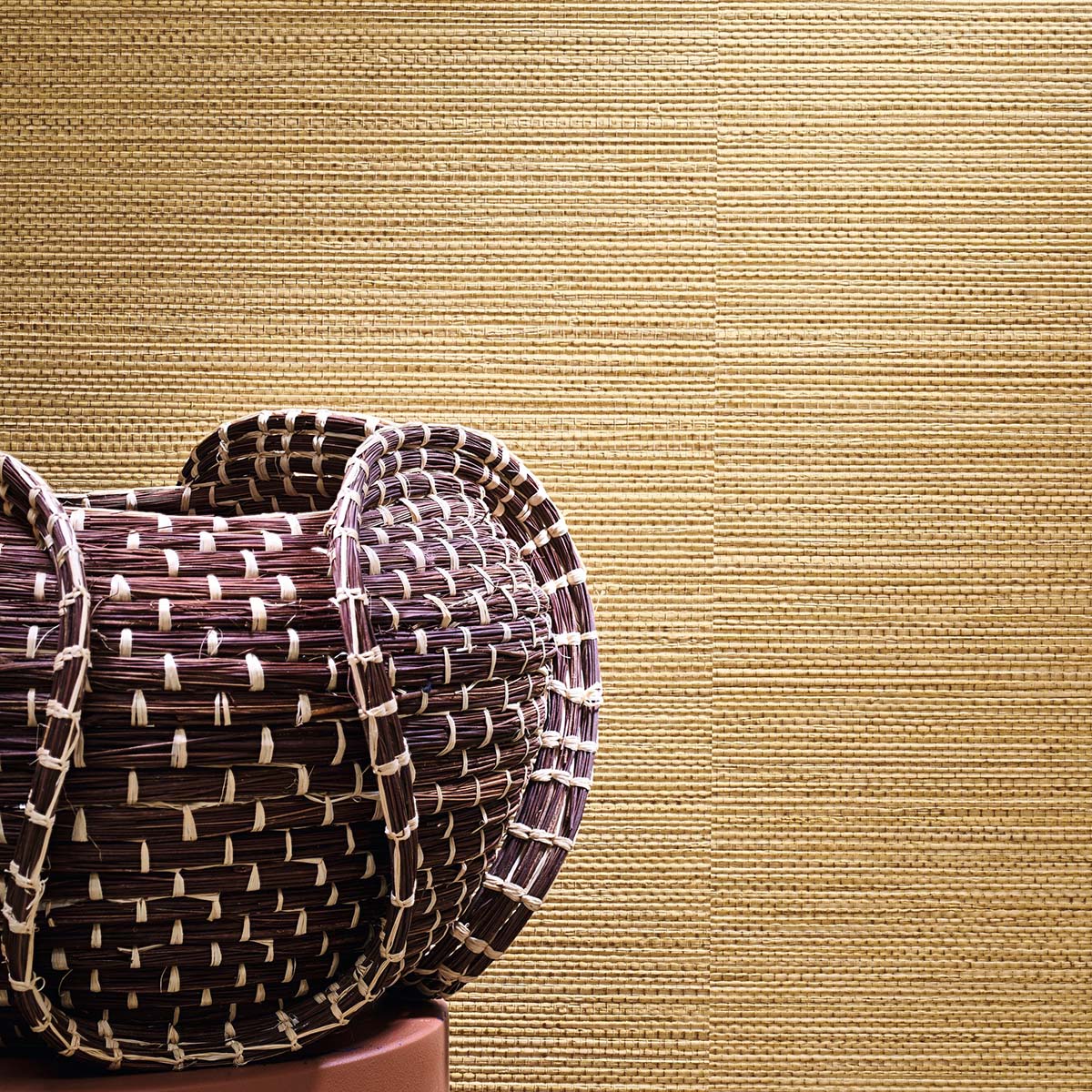 Structural wallpaper imitating seagrass fibers ZOSTERA - STRAW
