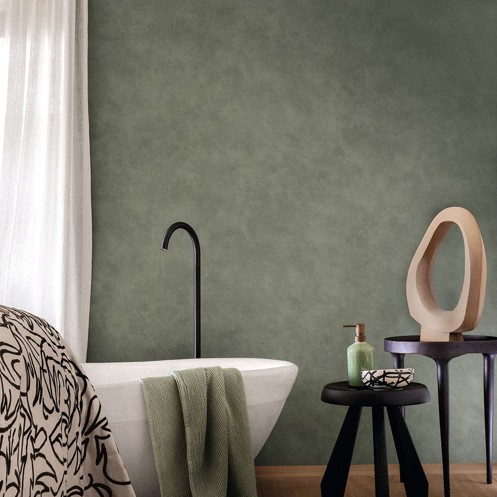 Structural wallpaper imitating canvas ARGILE - DARK BEIGE