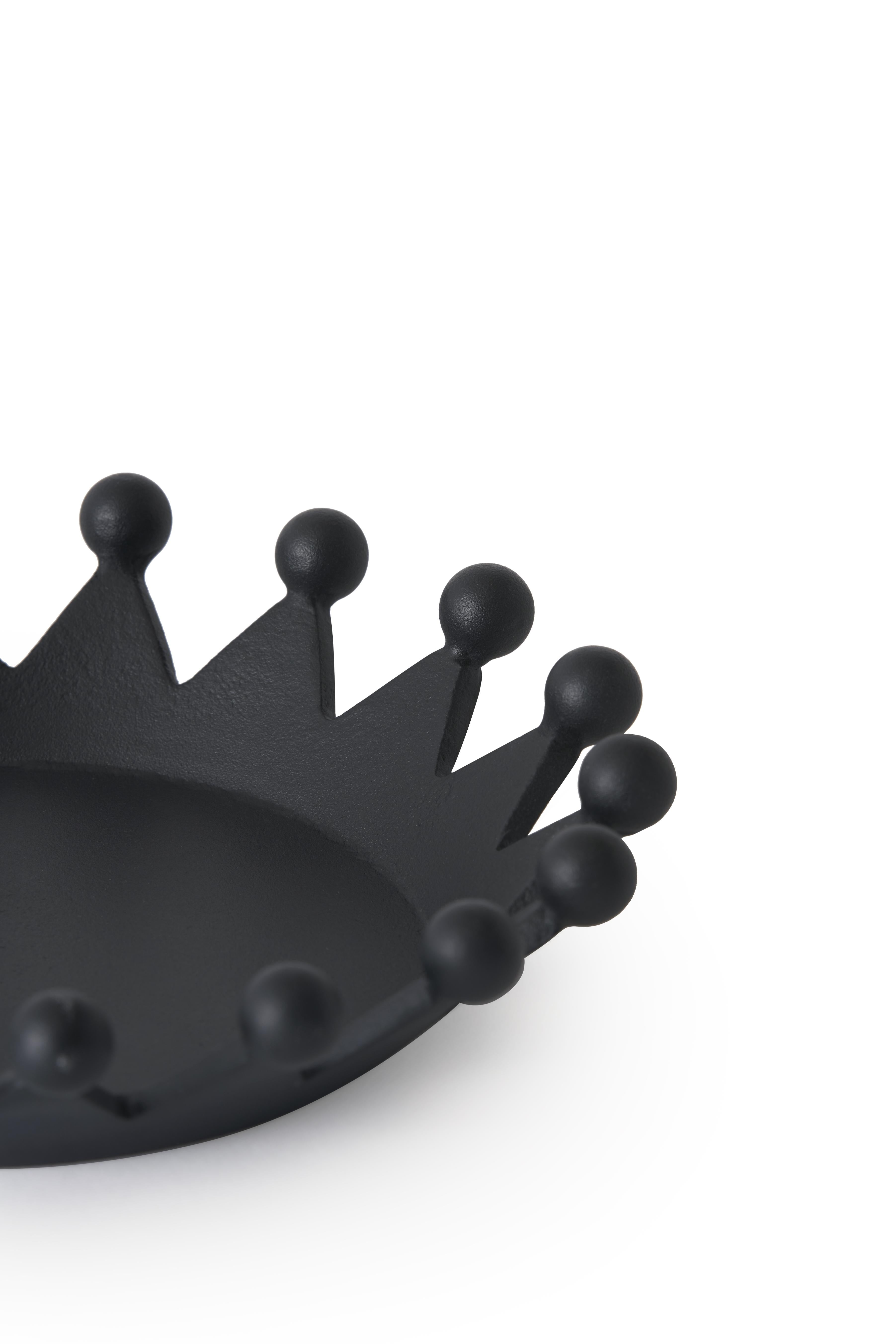 Dekorácia CAST CROWN čierna