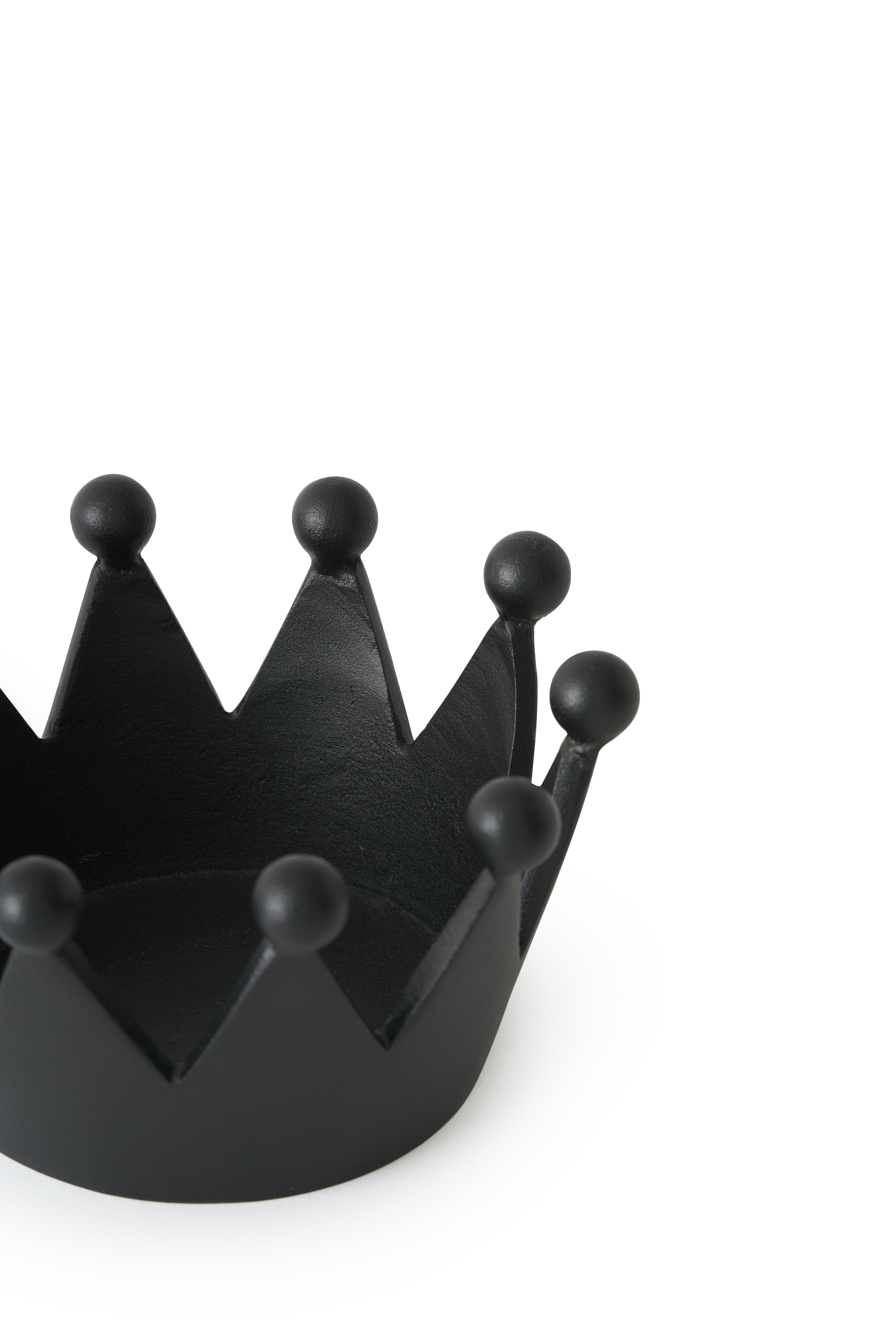 Dekorácia CAST CROWN čierna